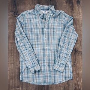Southern Tide IC River Point Blue Plaid Sport Button-down Shirt Size Small